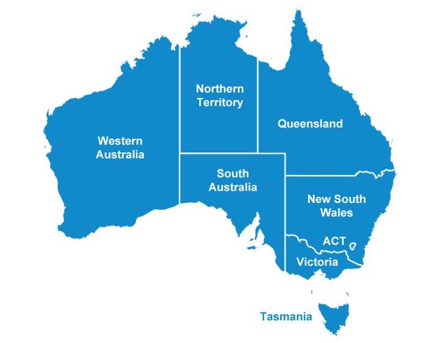 Map of Australia